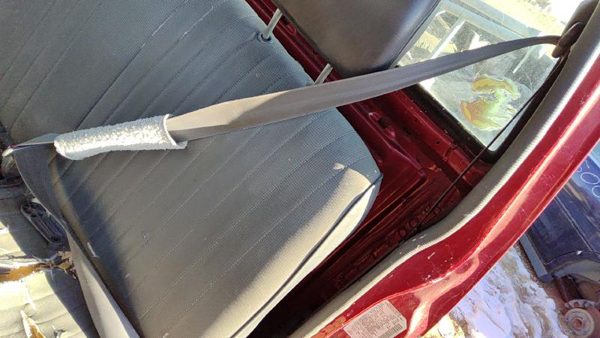 95-97 Nissan Hardbody Driver Left Front Seat Belt Retractor Oem Shoulder Gray — photo 2