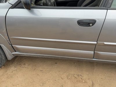 2009 Subaru Legacy Front Door LH Silver Slq