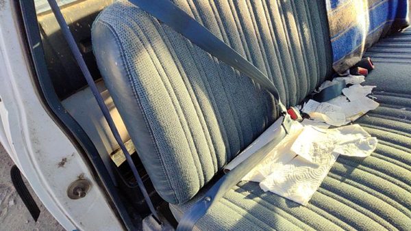 1993 Gmc Sierra 2500 Passenger Right Front Seat Belt Retractor Oem Shoulder Blue — photo 1