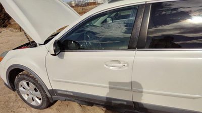 2012 Subaru Legacy Front Door LH 7J Satin White