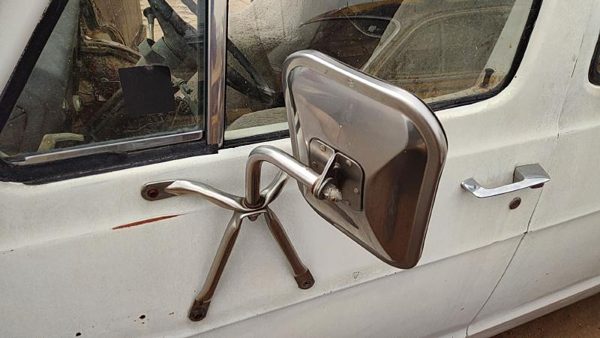 1974 Dodge Van B200 Driver Left Side Mirror Door Mounted Chrome Oem White — photo 2