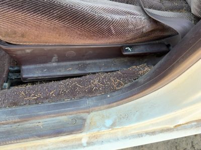 1988-1989 Honda Accord Lx Driver Left Side Seat Trim Panel Oem Maroon