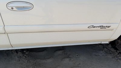 01-02 Century Passenger Right Front Moulding From Door Oem Trim Strip White