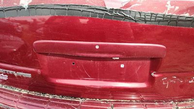 02 Chevy Venture License Plate Trim Surround Panel Oem Tail Trunk Finish Red 72U