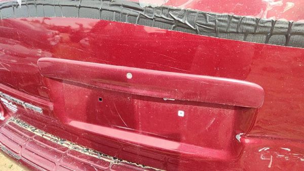 02 Chevy Venture License Plate Trim Surround Panel Oem Tail Trunk Finish Red 72U — photo 4