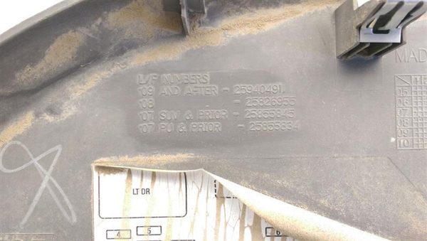 2009 Chevy Silverado Driver Left Dash End Trim Panel Oem 25940491 — photo 4