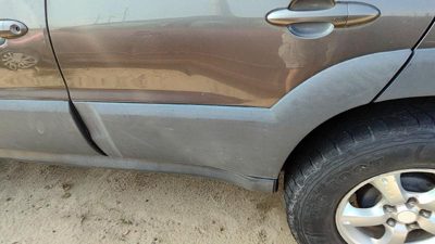 05 06 Mazda Tribute Driver Left Rear Moulding From Door Back Trim Strip Gray Cx