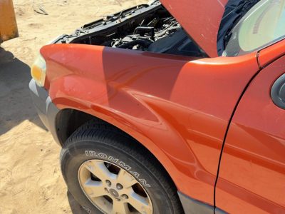 2001-2007 Ford Escape Driver Left Front Fender Oem Without Wheel Lip Orange Gw