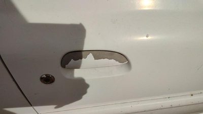 2000-2002 Kia Rio Passenger Right Front Outside Door Handle Oem White