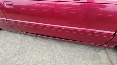 95-02 Eldorado Passenger Right Front Upper Moulding Door Trim Crimson Red 86U