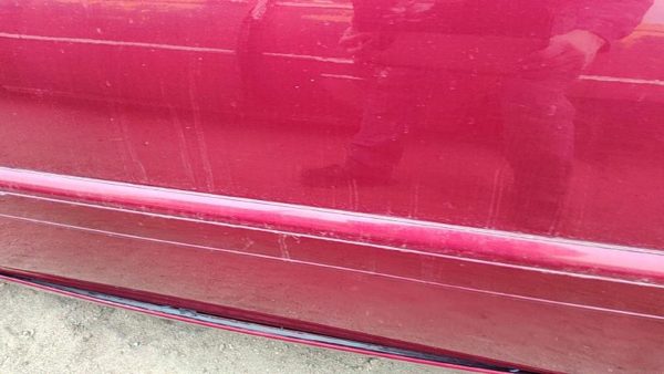 95-02 Eldorado Passenger Right Front Upper Moulding Door Trim Crimson Red 86U — photo 4