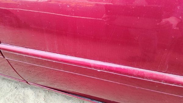 95-02 Eldorado Passenger Right Front Upper Moulding Door Trim Crimson Red 86U — photo 6