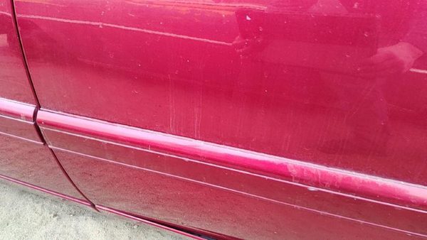 95-02 Eldorado Passenger Right Front Upper Moulding Door Trim Crimson Red 86U — photo 7
