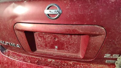 2005-2006 Nissan Altima License Plate Trim Surround Panel Oem Tail Trunk Finish