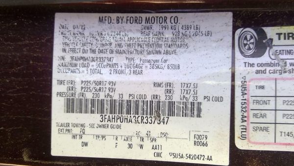 2012 Ford Fusion — vehicle photo 6