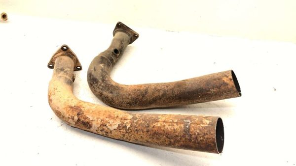 2012 Ford F150 5.0L Exhaust Manifold Flange Stub Down Pipe Set Oem Coyote Swap — photo 2