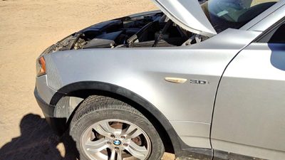 2004-2010 Bmw X3 Driver Left Front Fender Oem Silver 41353403735