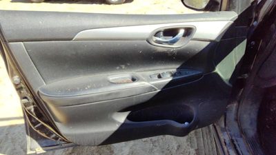 16-19 Sentra Driver Left Front Door Trim Panel With Master Switch Charcoal G