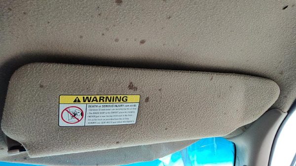 1998-1999 Lincoln Navigator Passenger Right Sun Visor Oem Tan Kx — photo 3