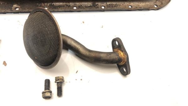 70-71 Nissan 240Z Engine Oil Pan With Good Drain Plug Bolts Hardware Pickup Tube — photo 10