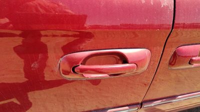 01-07 Town Country Passenger Right Rear Outside Door Handle Oem Back Red Prh