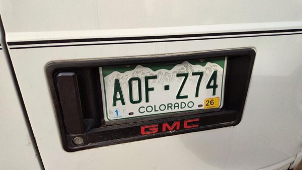 1985-1994 Gmc Safari License Plate Trim Surround Panel Oem Tail Trunk Finish — photo 3