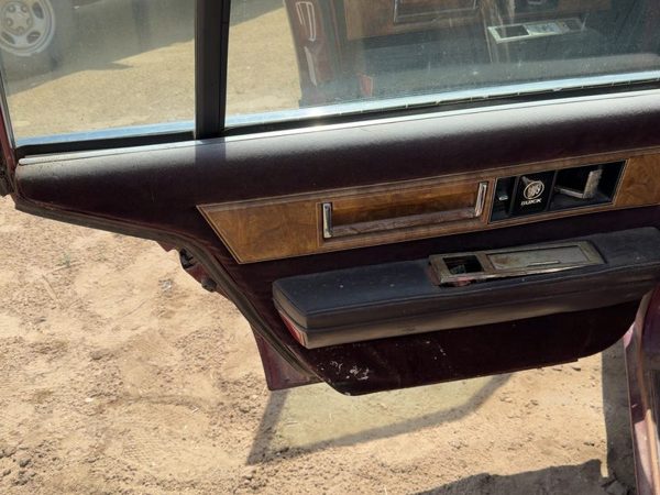 85-90 Buick Park Ave Driver Left Rear Door Trim Panel With Switches Back Red — photo 1