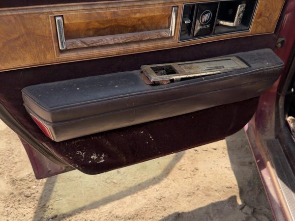 85-90 Buick Park Ave Driver Left Rear Door Trim Panel With Switches Back Red — photo 5