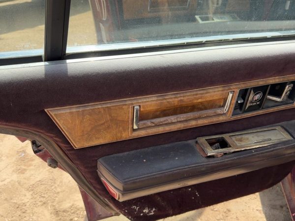 85-90 Buick Park Ave Driver Left Rear Door Trim Panel With Switches Back Red — photo 7