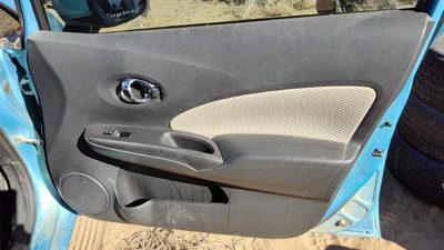 15-19 Versa Note Passenger Right Front Door Trim Panel With Switches Charcoal G
