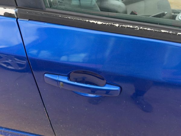 07-12 Sentra Passenger Right Front Outside Door Handle Conventional Ignition Blu — photo 1