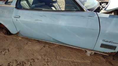 1975 RH Cutlass Supreme Passenger Right Front Door Shell OEM Blue 2 Door Coupe