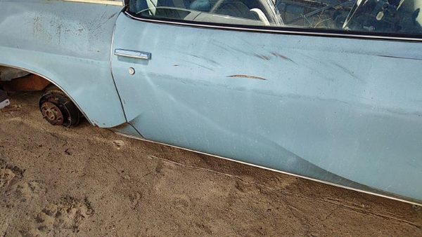 1975 RH Cutlass Supreme Passenger Right Front Door Shell OEM Blue 2 Door Coupe — photo 5