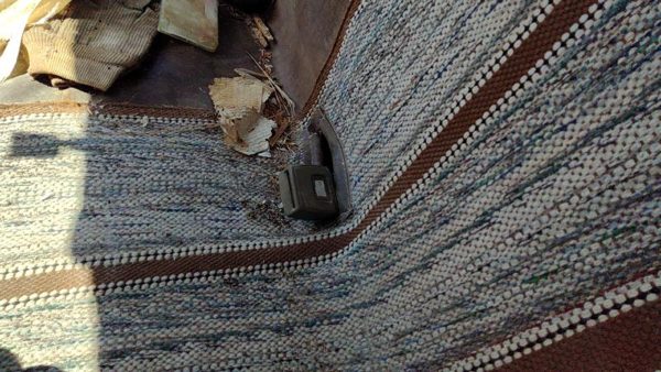 1986 Dodge Ram W150 Driver Left Front Seat Belt Buckle Receiver Oem Blue — photo 4