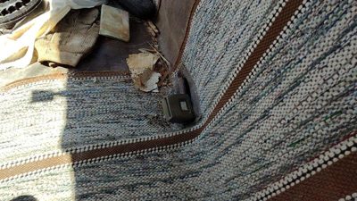 1986 Dodge Ram W150 Driver Left Front Seat Belt Buckle Receiver Oem Blue