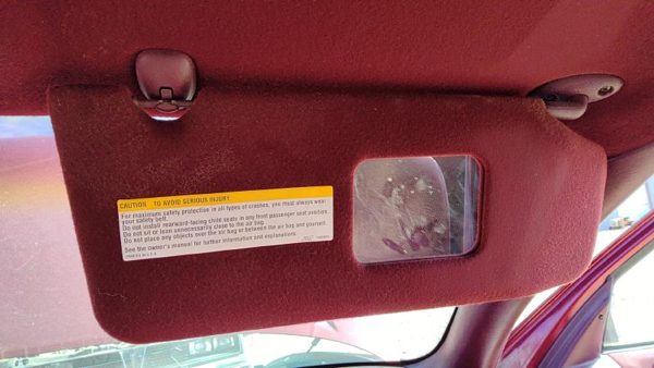 1995-1999 Chevy Lumina Passenger Right Sun Visor Oem Red — photo 6