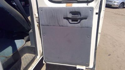 92-96 Ford Van E150 Passenger Right Rear Inside Door Trim Panel Only Back Gray