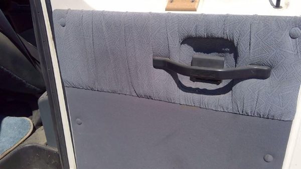 92-96 Ford Van E150 Passenger Right Rear Inside Door Trim Panel Only Back Gray — photo 3