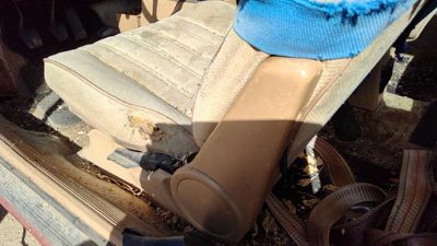 1985 Pontiac Sunbird Driver Left Side Seat Trim Upper Panel Oem Tan