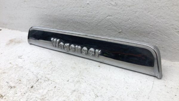 84-91 Jeep Grand Wagoneer License Plate Trim Chrome Panel Oem Tail Gate Finish — photo 4