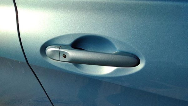 2014-2019 Nissan Versa Note Passenger Right Front Outside Door Handle Blue Rbe — photo 1