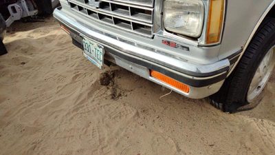 1982-1990 Chevy S10 Pickup Front Bumper Assembly With Mount Brackets Chrome Oem