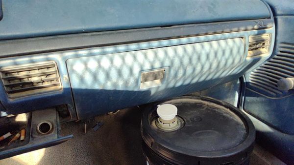 95-97 Ford F350 Glove Box Assembly Complete Door With Latch Oem Blue — photo 4