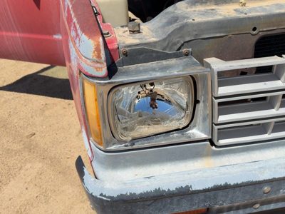 1982-1990 Chevy S10 Pickup Chrome Trim Bezel Around Headlight Oem Door 15591586