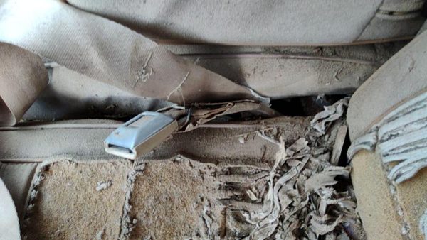 78-83 Chevy Malibu Driver Left Front Seat Belt Buckle Receiver Oem Tan 4 Door — photo 2