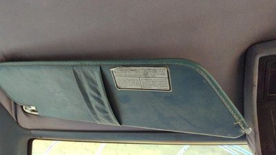 83-88 Ford Ranger Driver Left Sun Visor Oem Blue