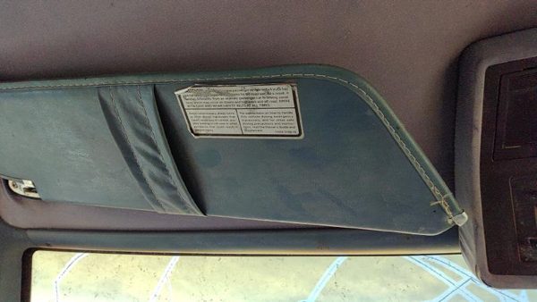83-88 Ford Ranger Driver Left Sun Visor Oem Blue — photo 4