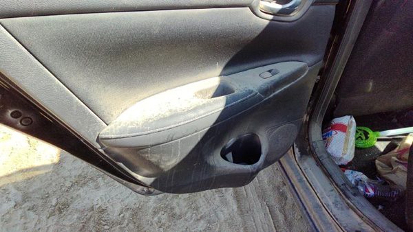 15-19 Sentra Driver Left Rear Door Trim Panel With Switches Back Charcoal G — photo 4