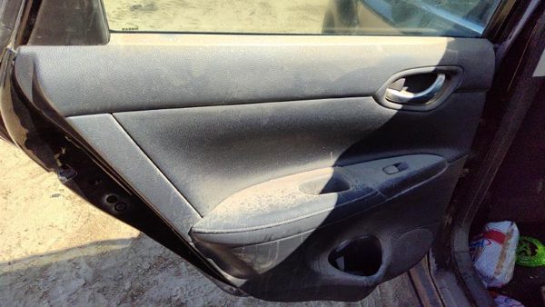 15-19 Sentra Driver Left Rear Door Trim Panel With Switches Back Charcoal G — photo 3