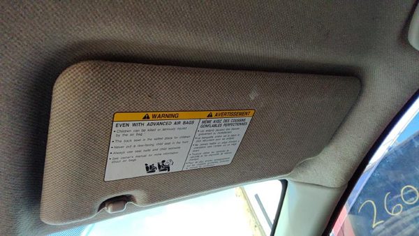 2007-2011 Nissan Versa Passenger Right Sun Visor Oem Charcoal G 96400Em21A — photo 2
